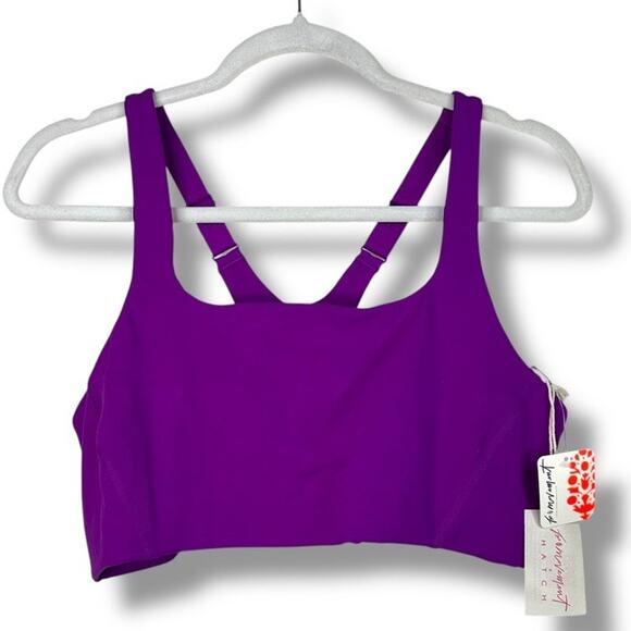 FP Movement x Hatch NWT Pink Fluorescent Berry Square Neck Maternity Sports Bra - Picture 1 of 9